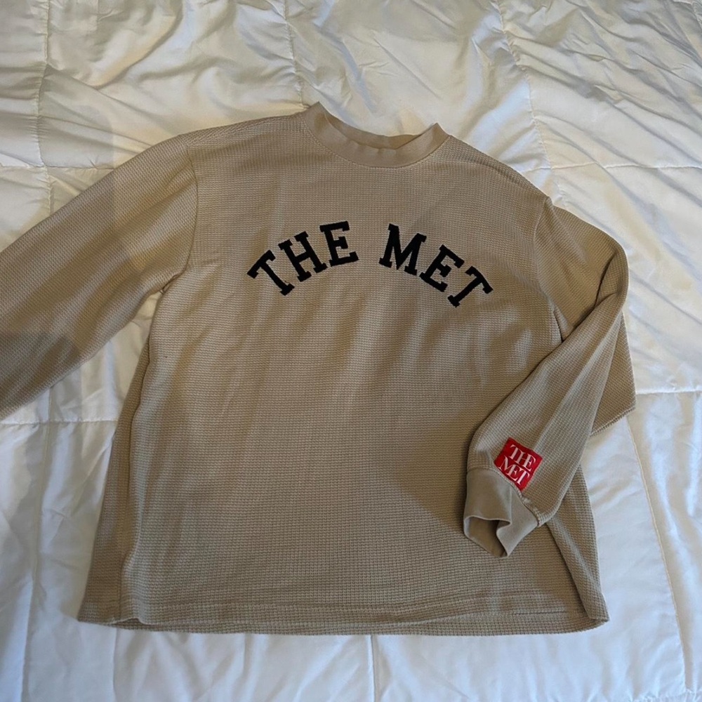 PacSun Met Collab Beige Crewneck Sweater